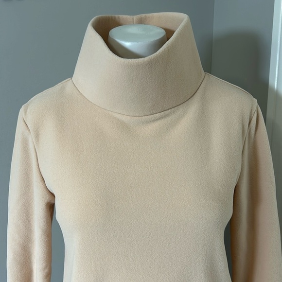 Dudley Stephens Park Slope Turtleneck Terry Fleece Natural Blush Neutral Sz S - Picture 3 of 15